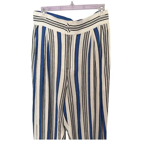 PHILOSOPHY DI LORENZO SERAFINI Crepe Trousers Striped IT42 US 6 - Picture 4 of 15